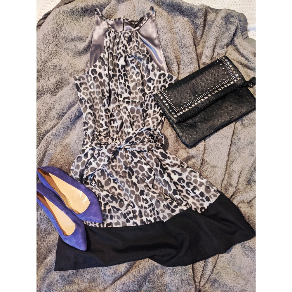 Express animal print dress